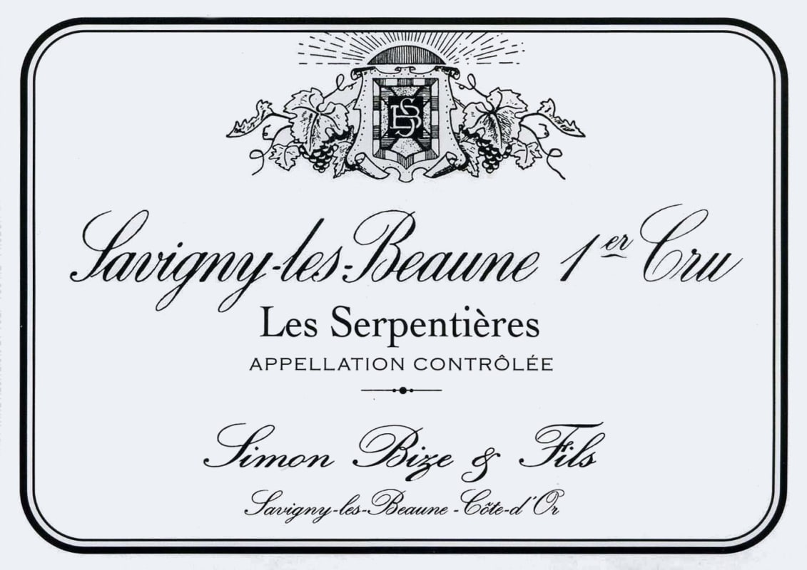 Simon Bize et Fils Savigny-les-Beaune Les Serpentieres Premier Cru 2012 Front Label