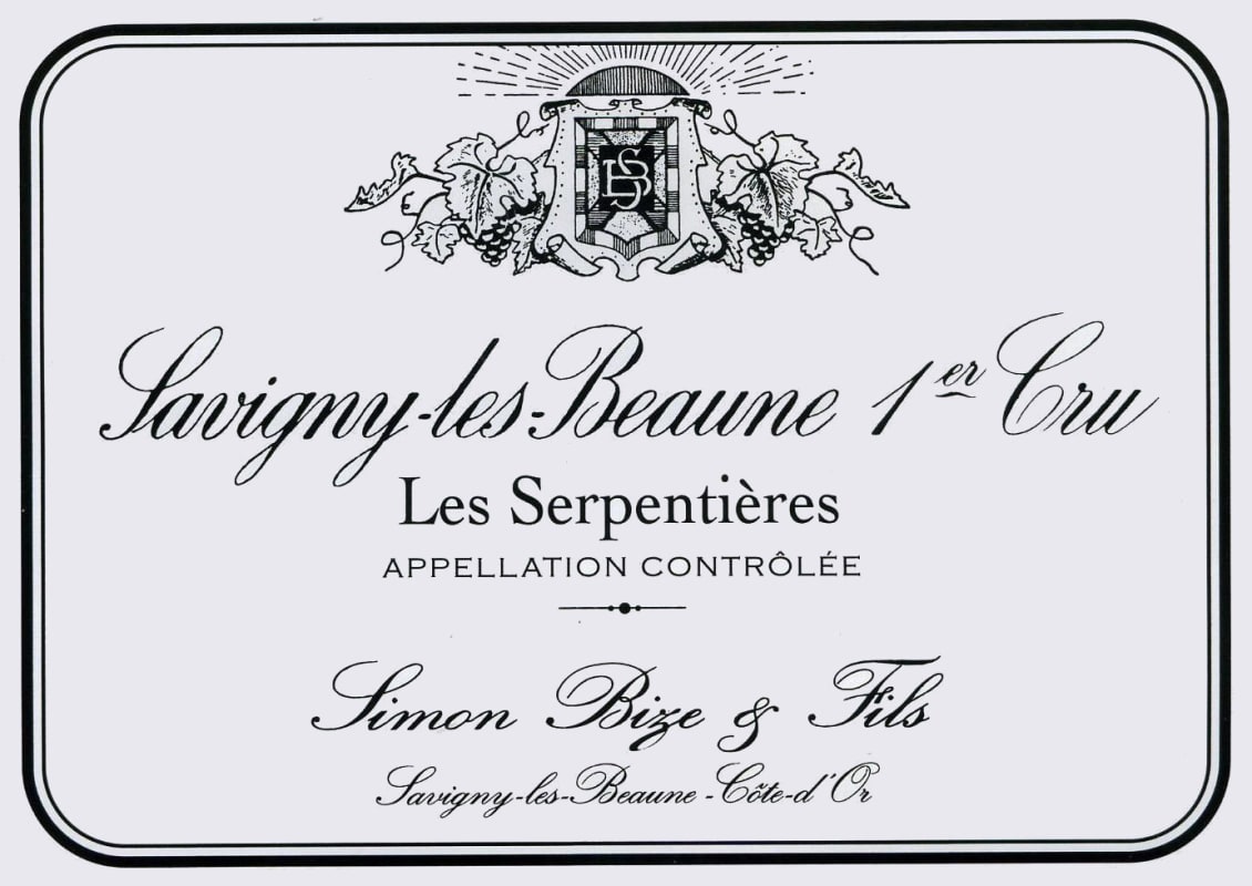 Simon Bize et Fils Savigny-les-Beaune Les Serpentieres Premier Cru 2014 Front Label
