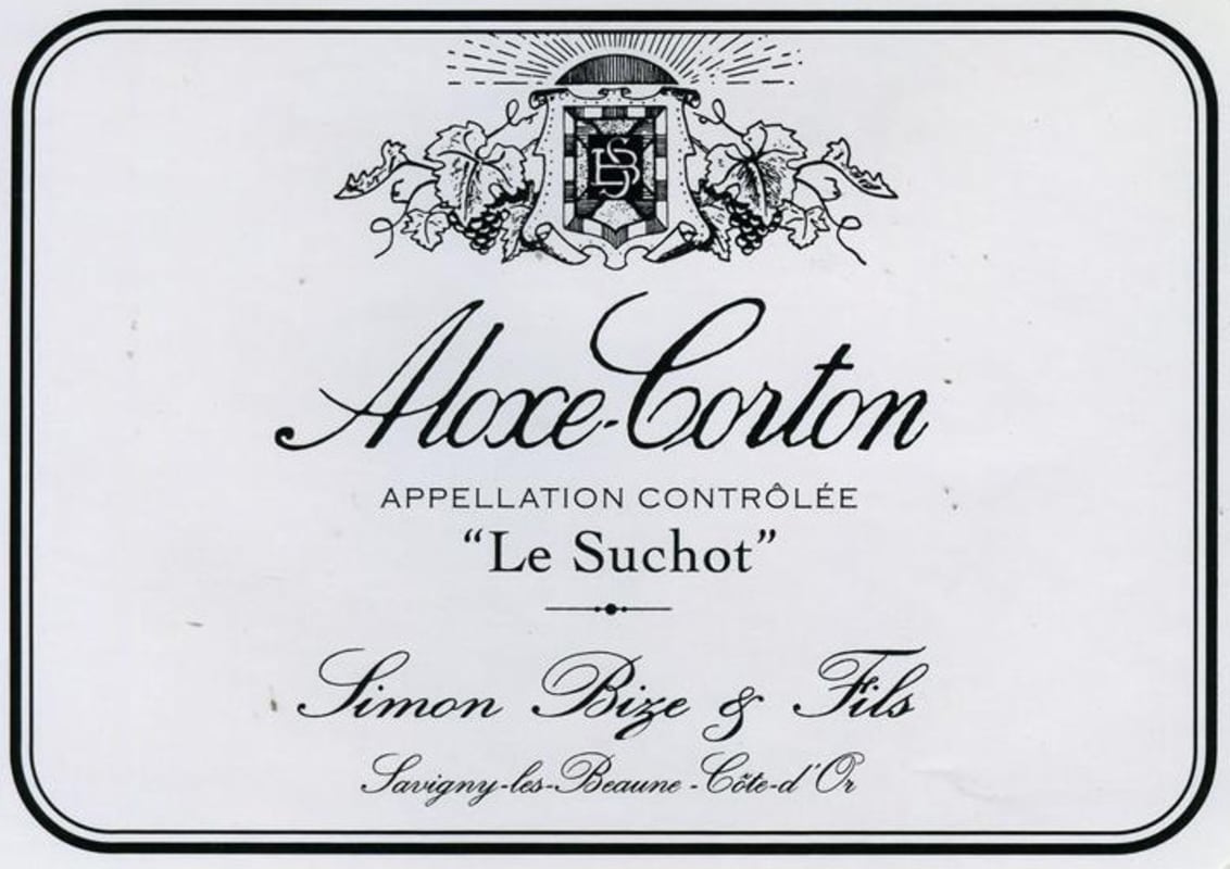 Simon Bize et Fils Aloxe-Corton Le Suchot 2010 Front Label
