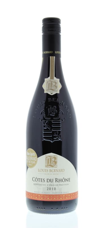 Louis Bernard Cotes du Rhone 2010 Front Bottle Shot