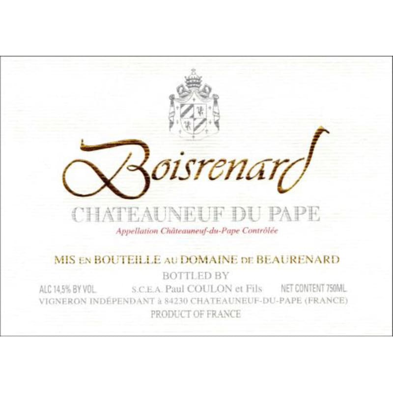 Domaine de Beaurenard Chateauneuf-du-Pape Le Boisrenard Rouge 2009 Front Label
