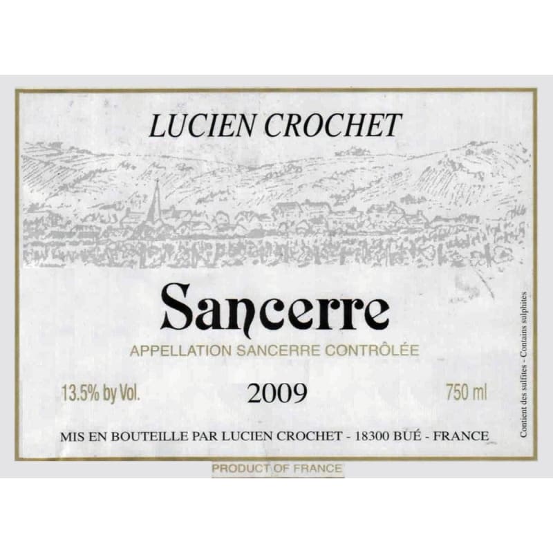 Lucien Crochet Sancerre 2009 Front Label