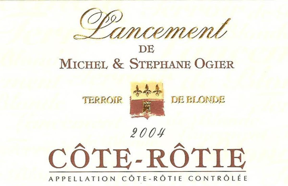 Domaine M & S Ogier Cote Rotie Lancement 2004 Front Label