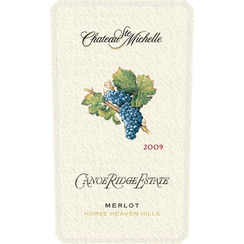 Chateau Ste. Michelle Canoe Ridge Estate Vineyard Merlot 2009 Front Label
