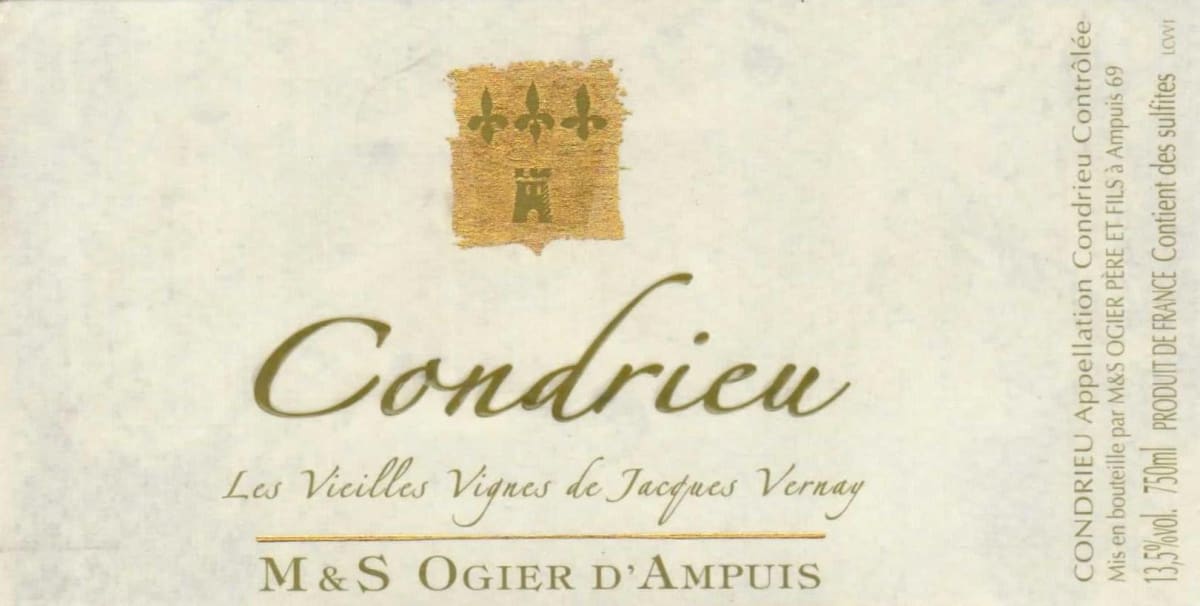 Domaine M & S Ogier Condrieu Les Vieilles Vignes de Jacques Vernay 2011 Front Label