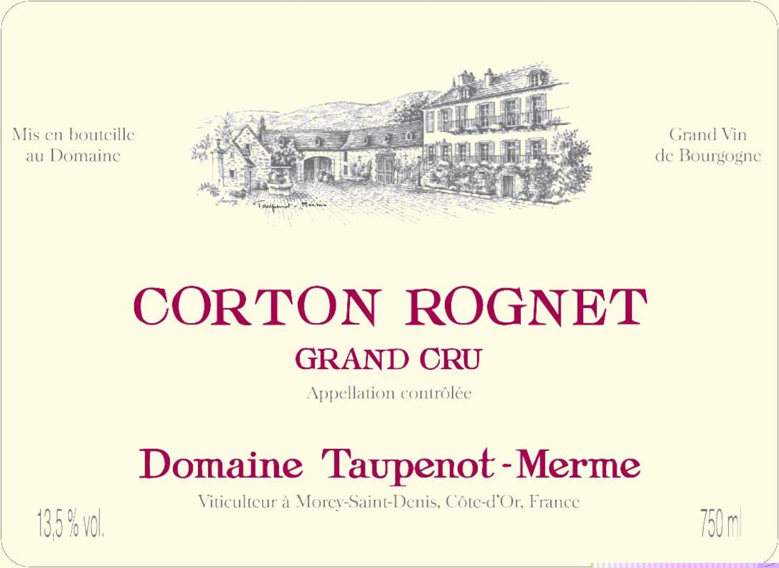Domaine Taupenot-Merme Corton Rognet Grand Cru 2009 Front Label