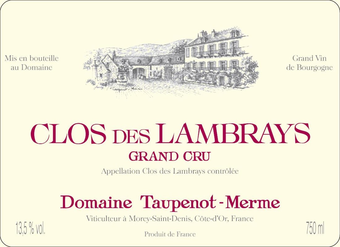 Domaine Taupenot-Merme Clos des Lambrays Grand Cru 2014 Front Label
