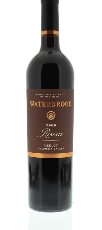 Waterbrook Reserve Merlot 2009 Front Bottle Shot