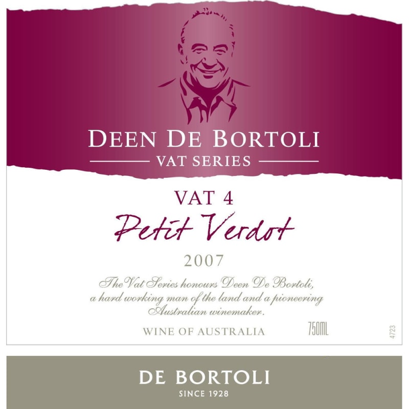 De Bortoli Deen Vat 4 Petit Verdot 2007 Front Label