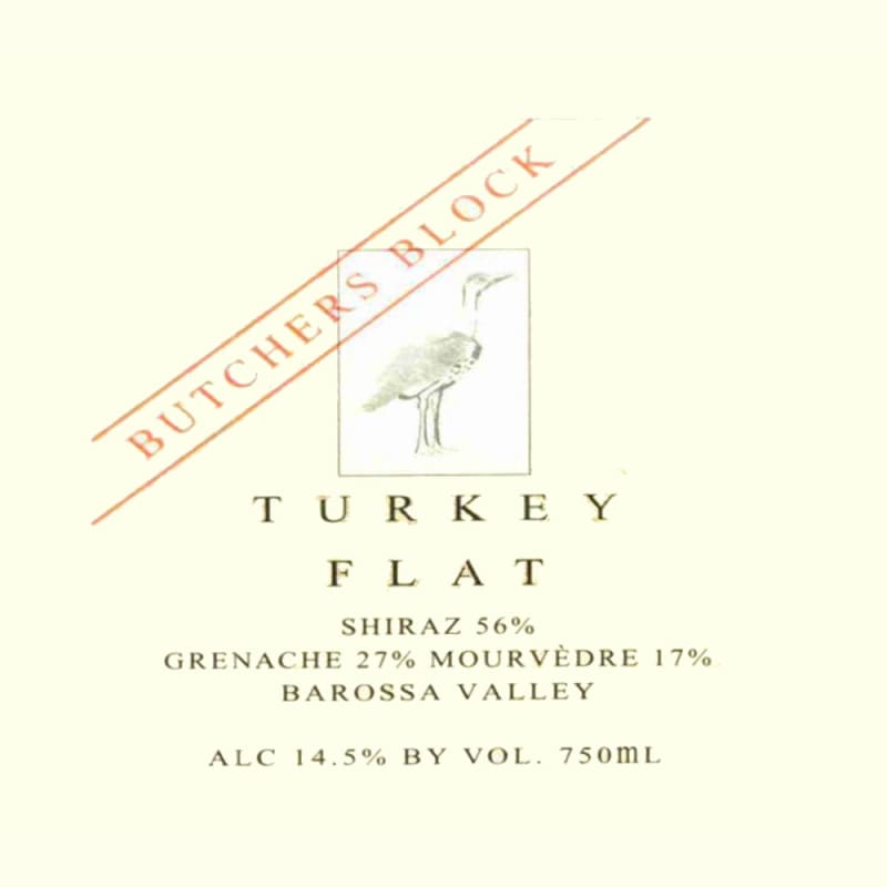 Turkey Flat Butchers Block Red 2008 Front Label