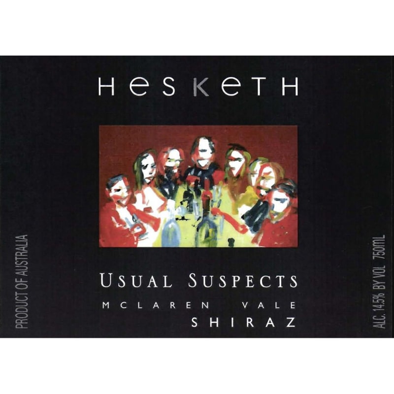 Hesketh Usual Suspects Shiraz 2008 Front Label
