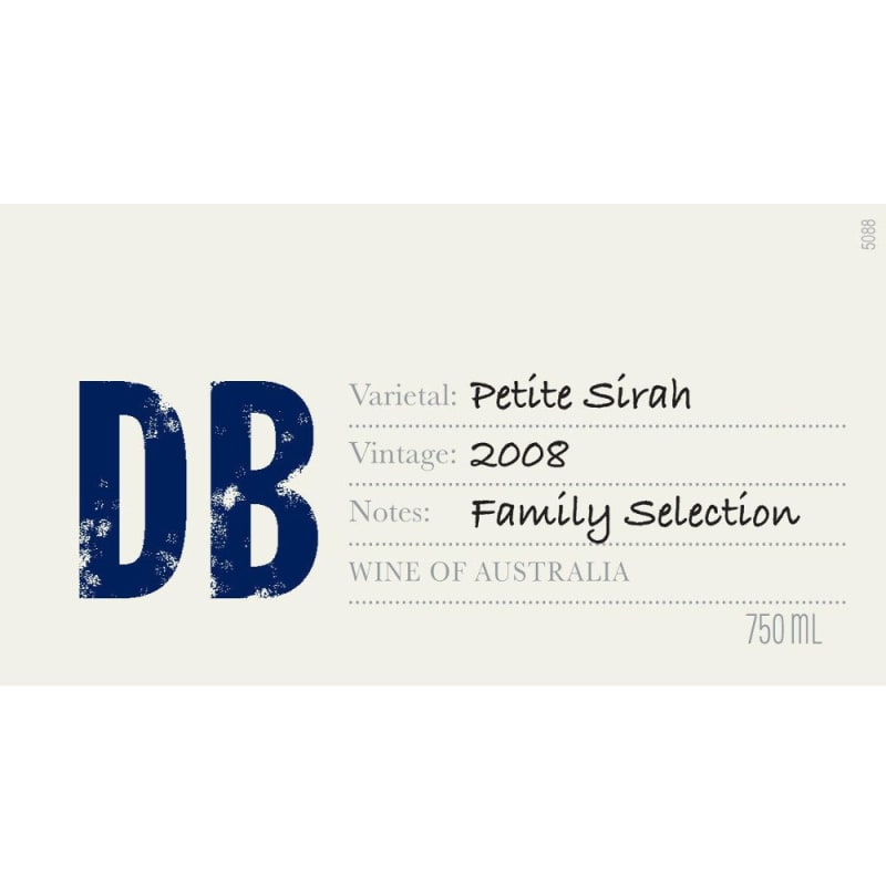 De Bortoli DB Petite Sirah 2008 Front Label