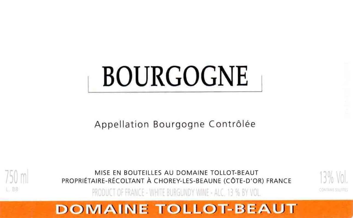 Domaine Tollot-Beaut Bourgogne Blanc 2011 Front Label