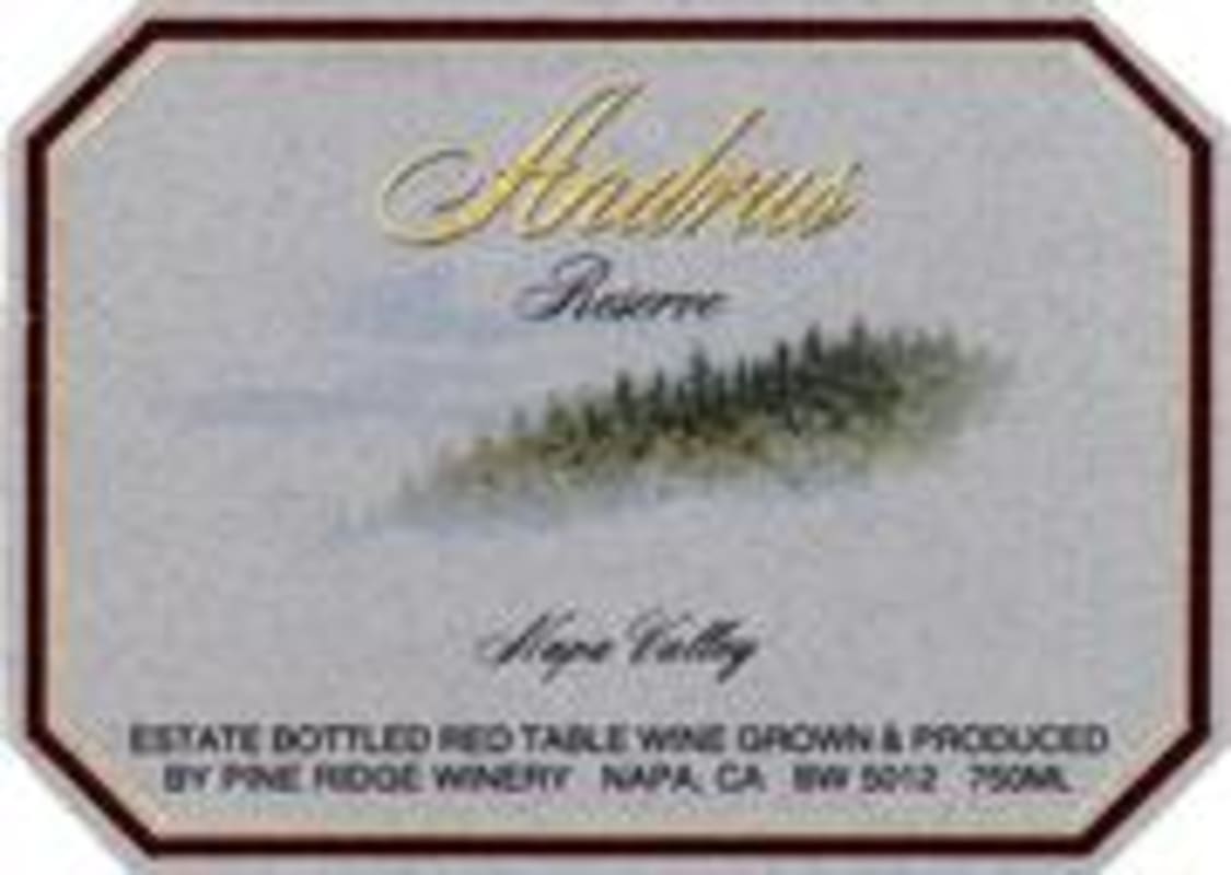 Pine Ridge Andrus Reserve Cabernet Sauvignon 1996 Front Label