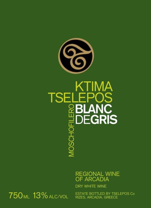 Domaine Tselepos Blanc de Gris Moschofilero 2014 Front Label