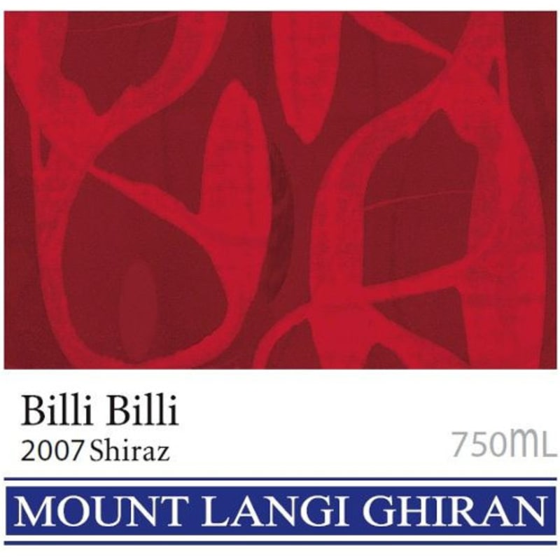 Mount Langi Ghiran Billi Billi Shiraz 2007 Front Label