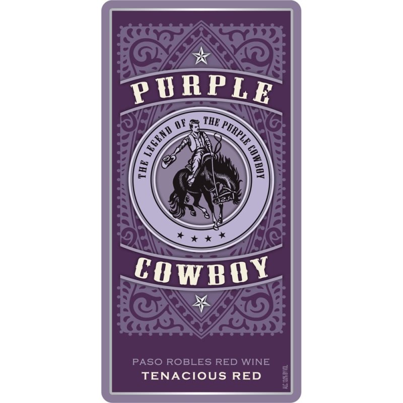 Purple Cowboy Tenacious Red Blend 2010 Front Label