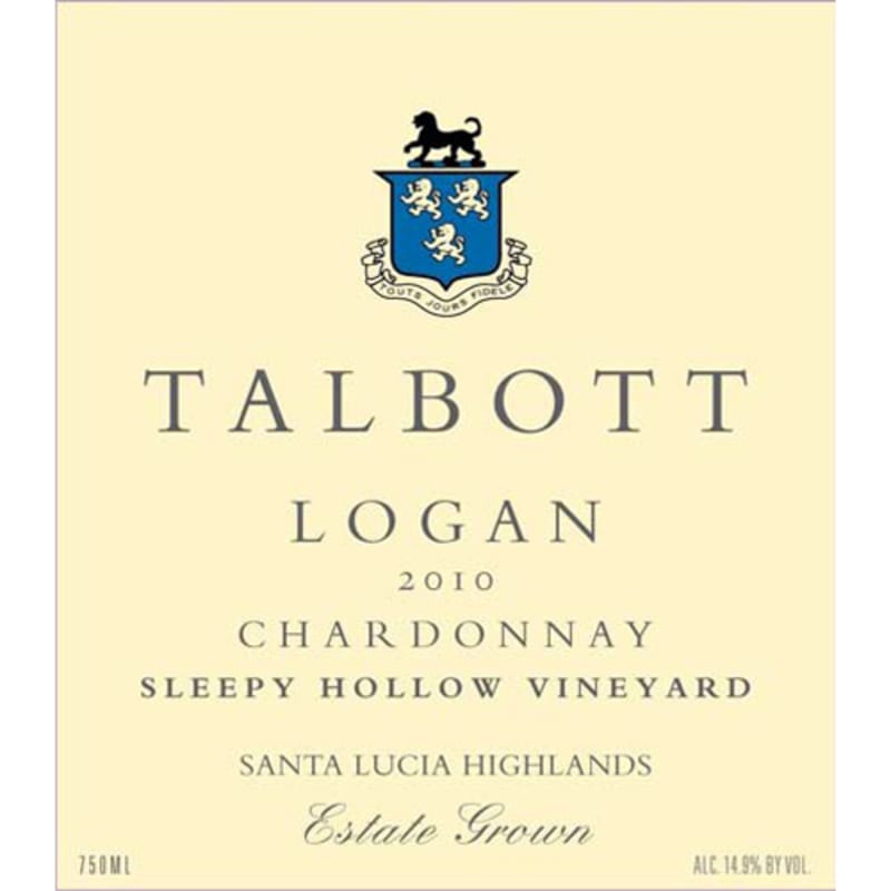 Talbott Logan Chardonnay 2010 Front Label
