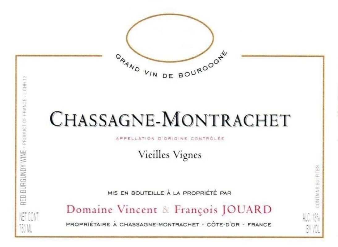Domaine Jouard Chassagne-Montrachet Vieilles Vignes 2013 Front Label