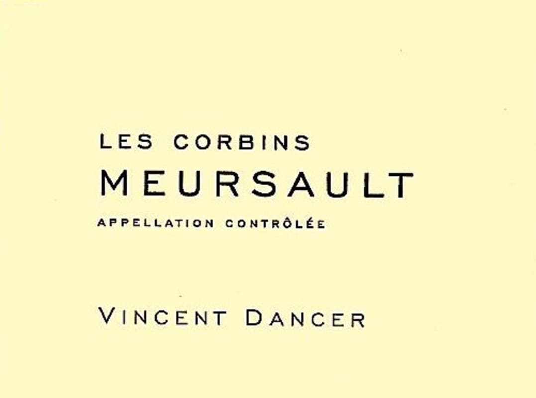 Vincent Dancer Meursault Les Corbins 2011 Front Label