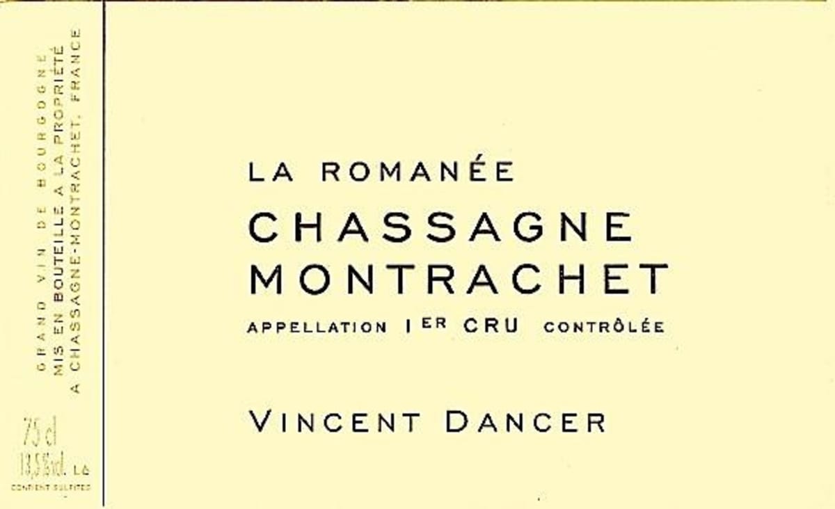 Vincent Dancer Chassagne Montrachet La Romanee 2011 Front Label