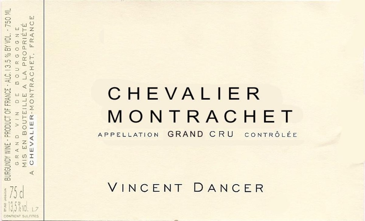 Vincent Dancer Chevalier Montrachet Grand Cru 2011 Front Label