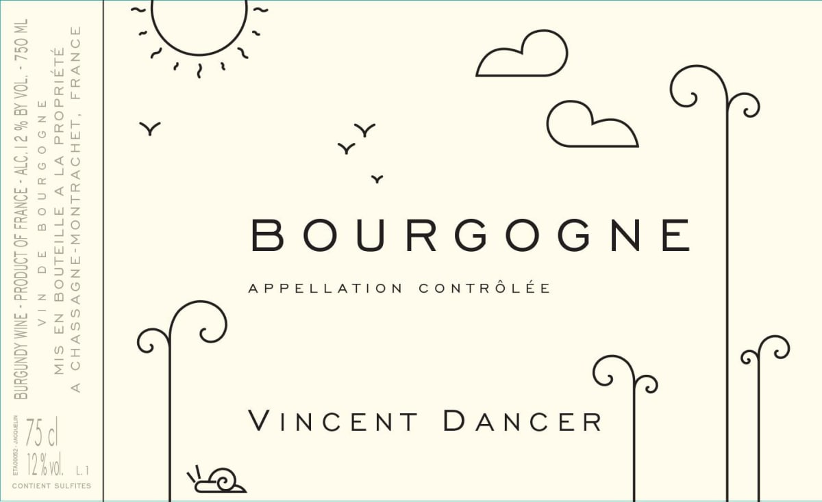 Vincent Dancer Bourgogne Blanc 2013 Front Label