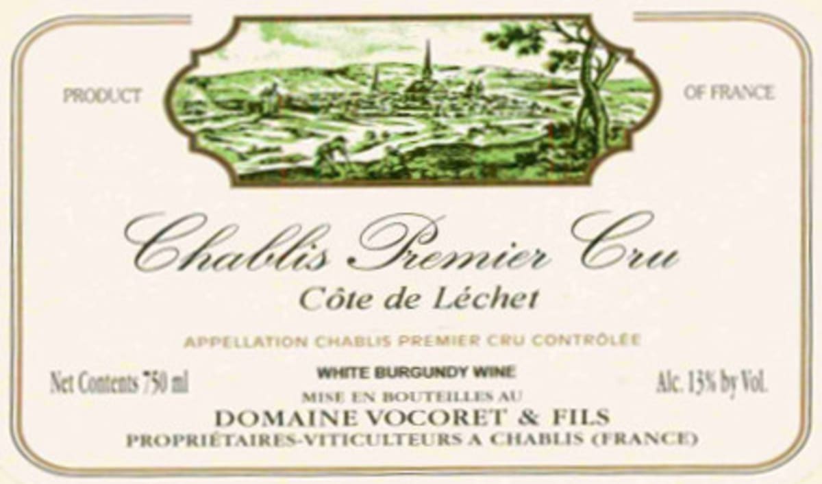 Vocoret Chablis Cote de Lechet Premier Cru 2008 Front Label