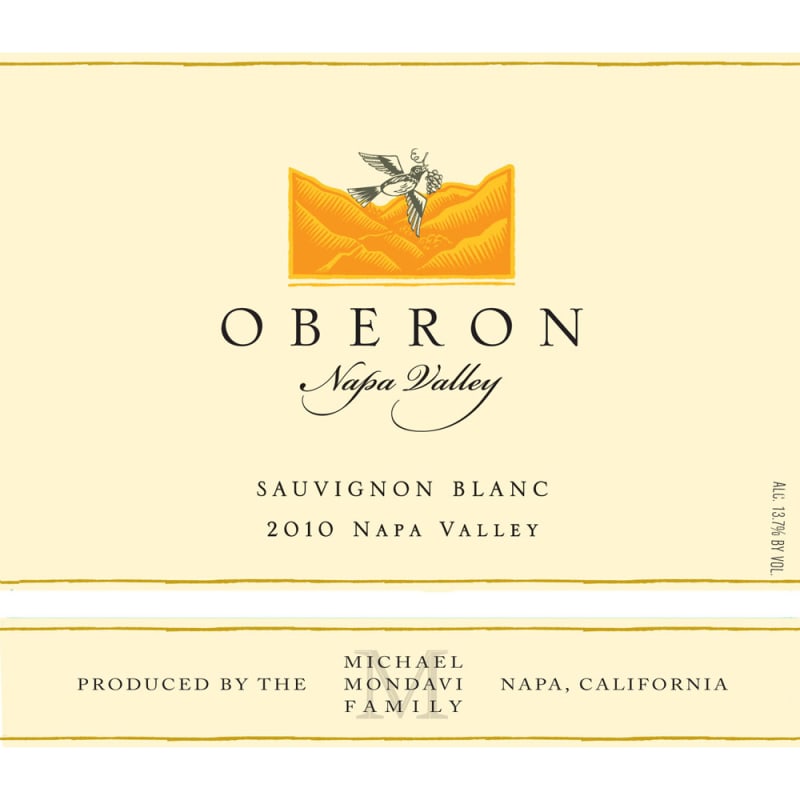 Oberon Sauvignon Blanc 2010 Front Label