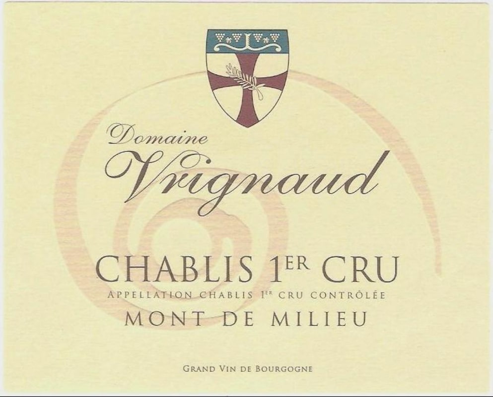 Domaine Vrignaud Chablis Mont de Milieu Premier Cru 2010 Front Label