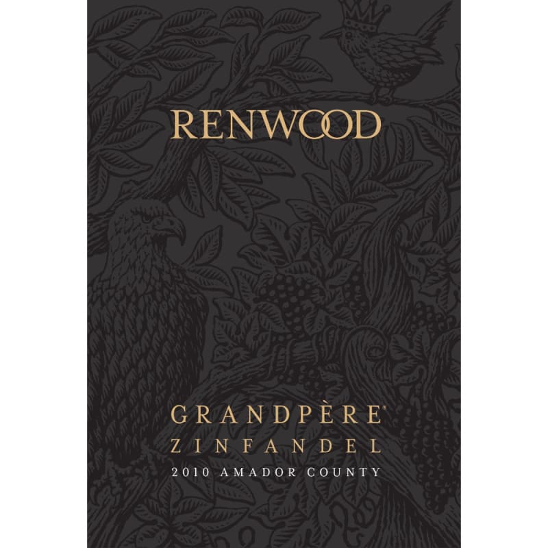 Renwood Grandpere Zinfandel 2010 Front Label
