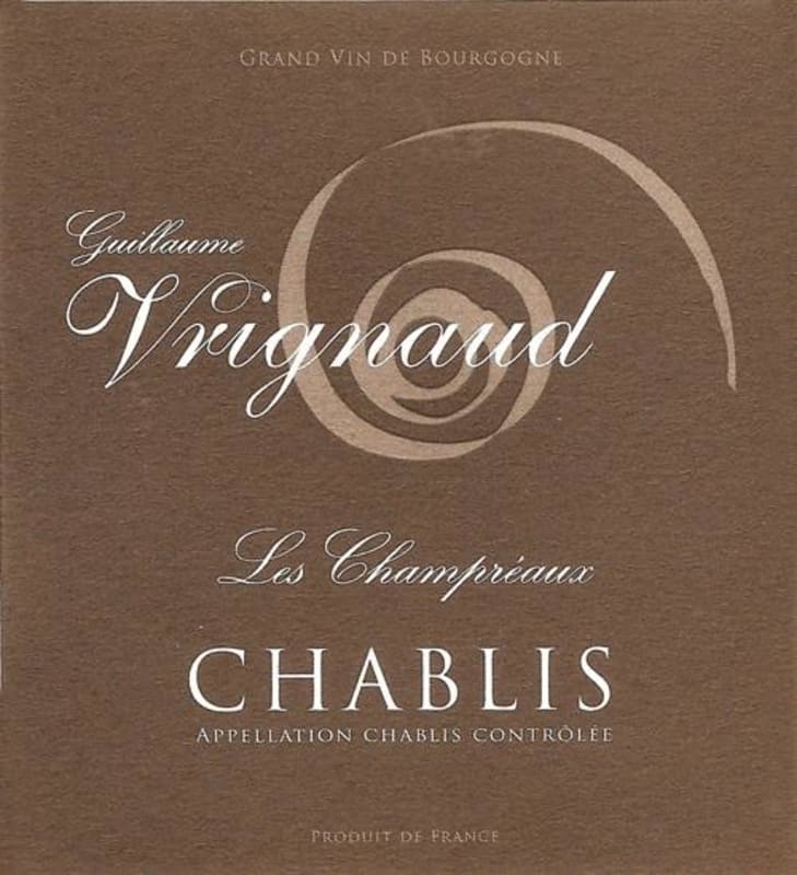 Domaine Vrignaud Les Champreaux Chablis 2013 Front Label