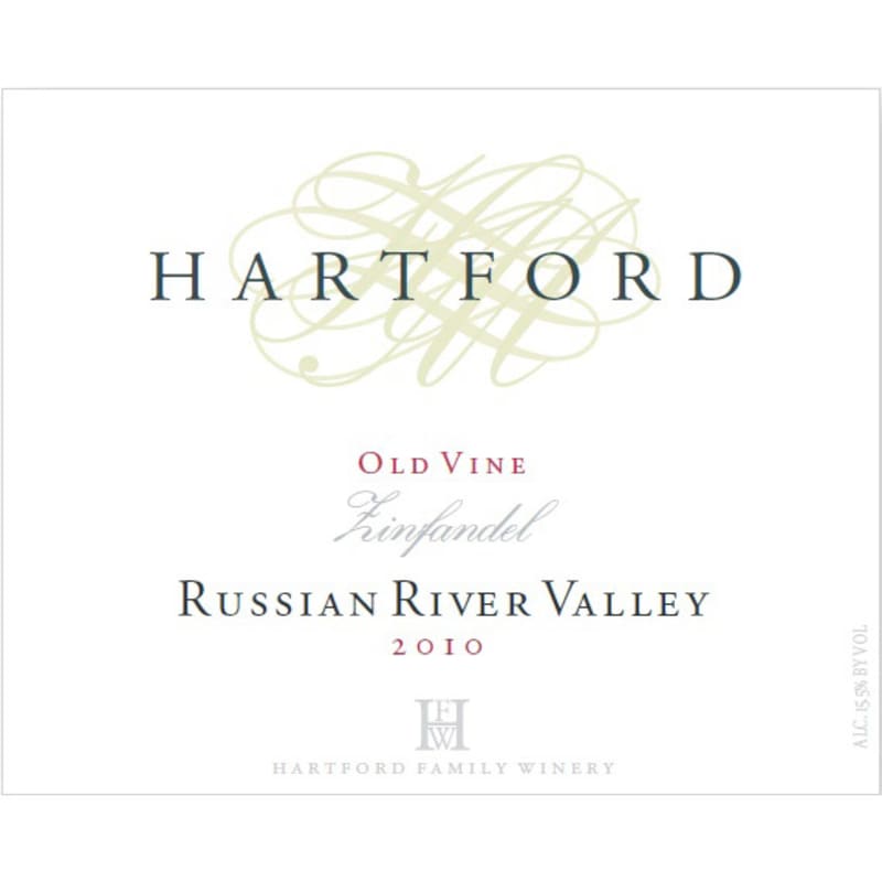 Hartford Russian River Old Vine Zinfandel 2010 Front Label
