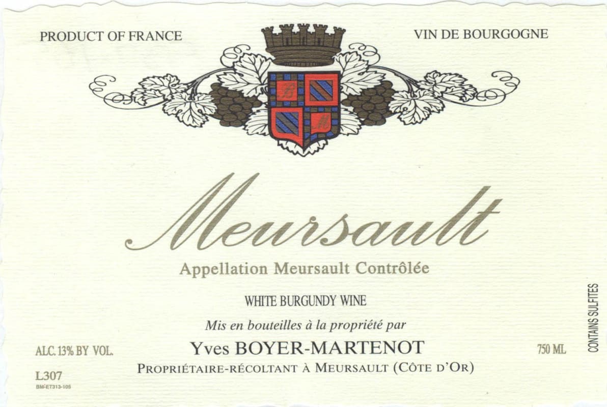 Boyer-Martenot Meursault 2011 Front Label