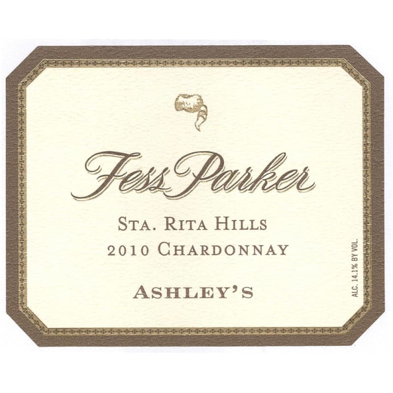 Fess Parker Ashley's Chardonnay 2010 Front Label