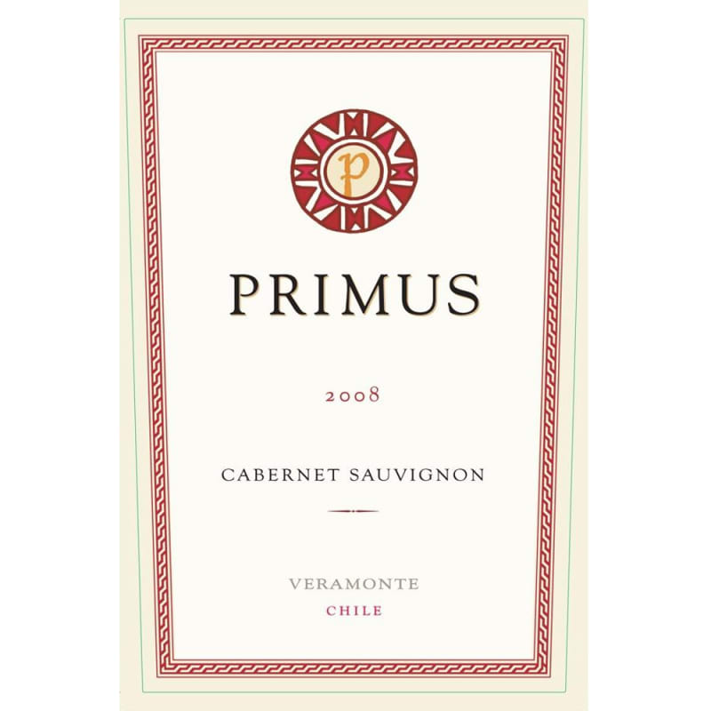 Primus Cabernet Sauvignon 2008 Front Label