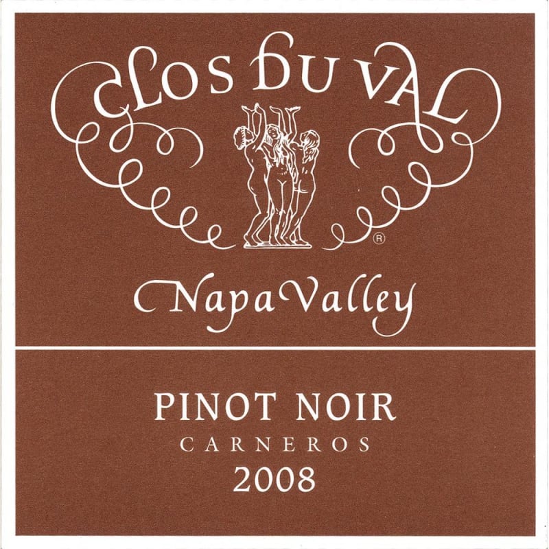 Clos du Val Carneros Estate Pinot Noir 2008 Front Label