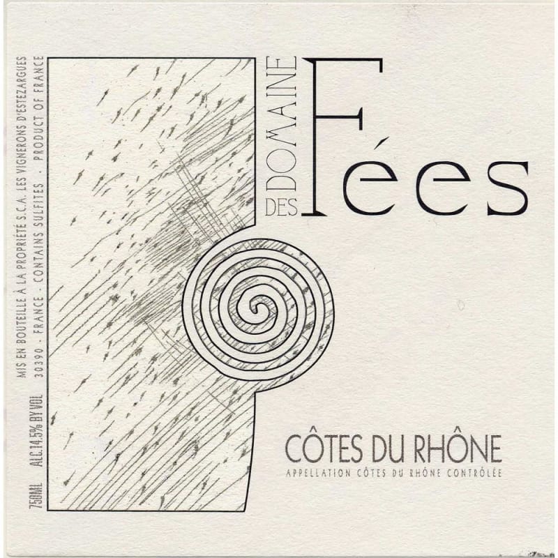 Les Vignerons d'Estezargues Domaine des Fees 2010 Front Label