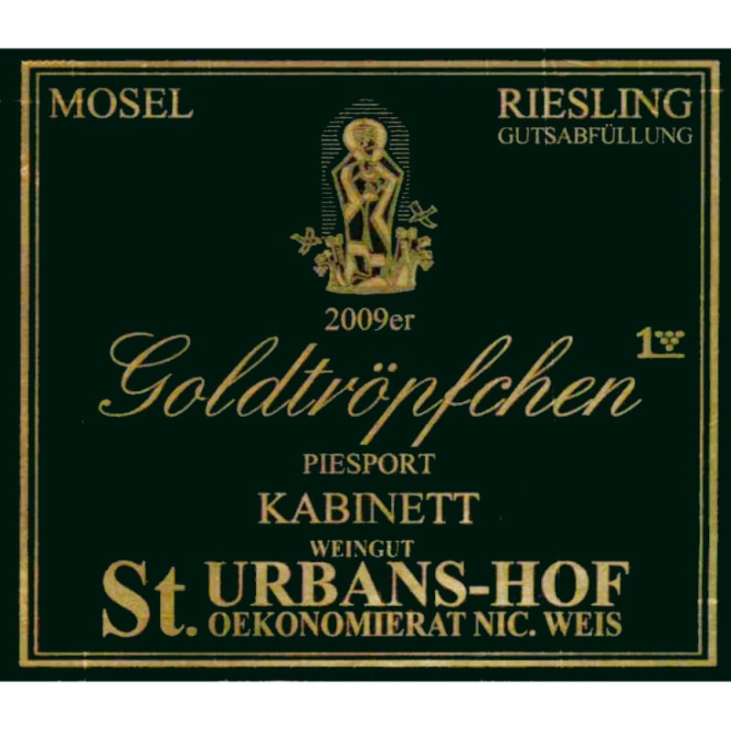 Nik Weis St. Urbans-Hof Piesporter Goldtropfchen Riesling Kabinett 2009 Front Label