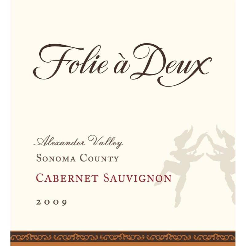 Folie a Deux Alexander Valley Cabernet Sauvignon 2009 Front Label