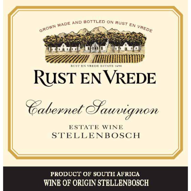 Rust en Vrede Estate Cabernet Sauvignon 2007 Front Label