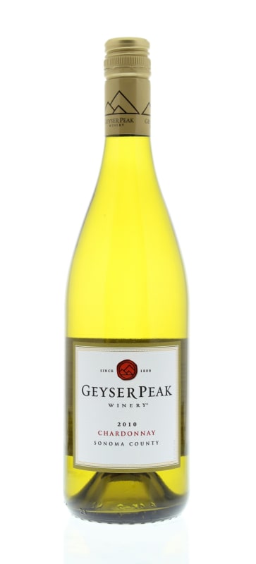 Geyser Peak Chardonnay 2010 Front Bottle Shot