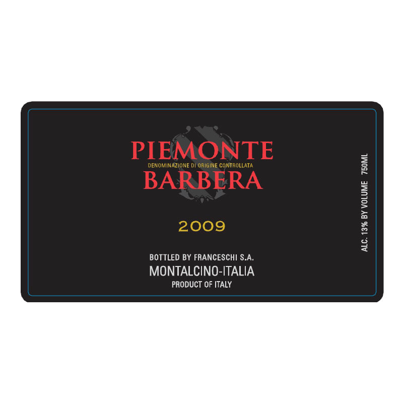 Mazzoni Barbera 2009 Front Label