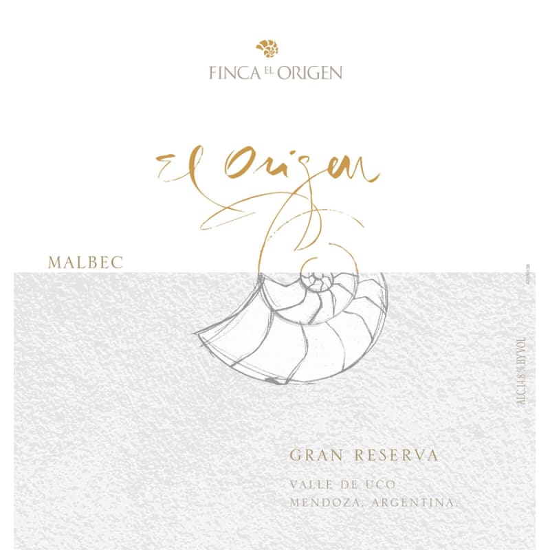 Finca El Origen Gran Reserva Malbec 2010 Front Label
