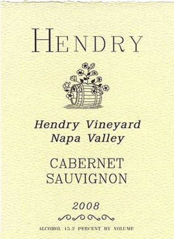 Hendry Cabernet Sauvignon 2008 Front Label