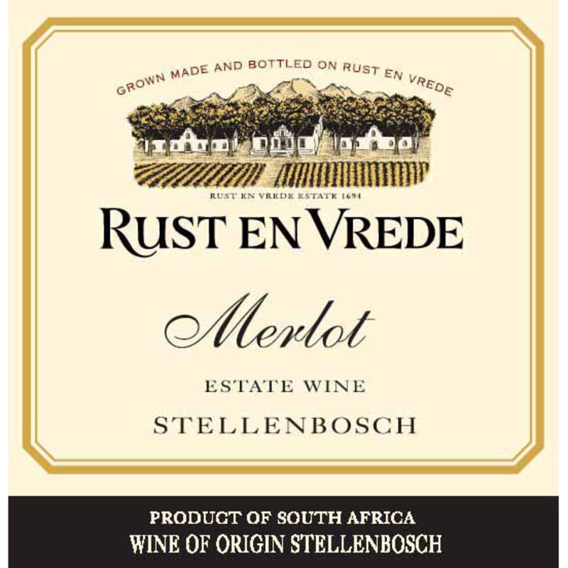 Rust en Vrede Merlot 2010 Front Label