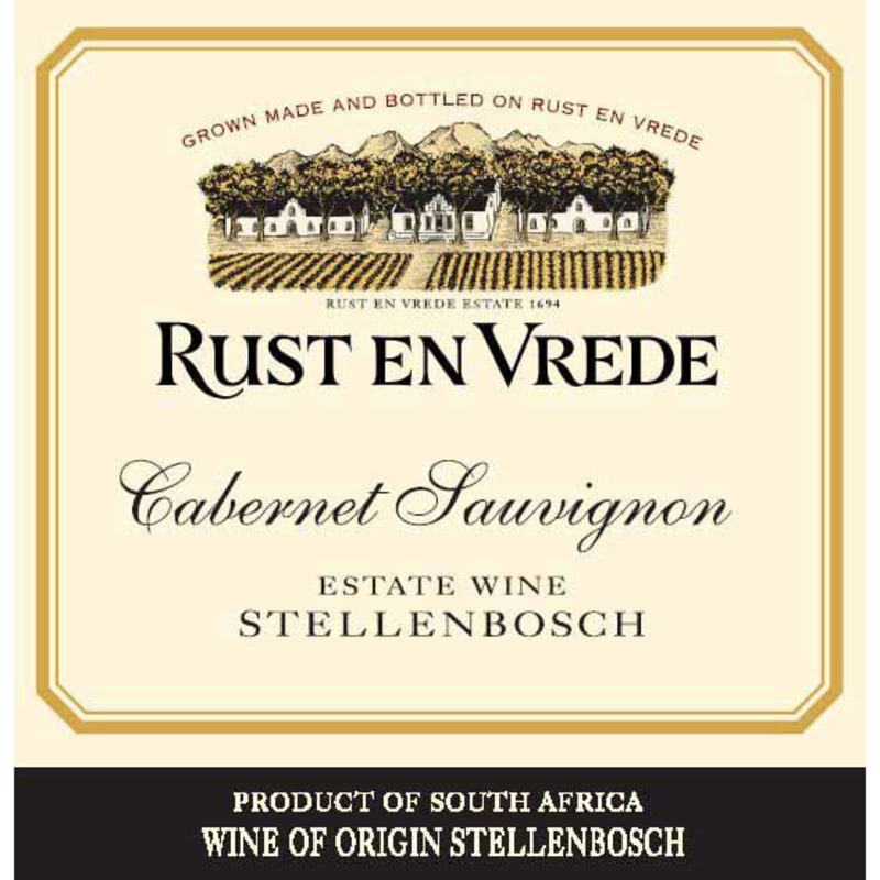 Rust en Vrede Estate Cabernet Sauvignon 2008 Front Label