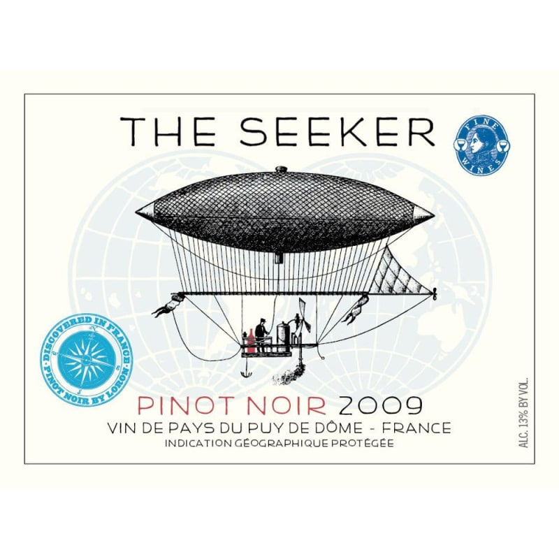 The Seeker Pinot Noir 2009 Front Label