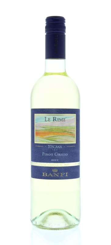Banfi Le Rime Pinot Grigio 2011 Front Bottle Shot