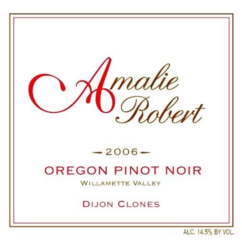 Amalie Robert Dijon Clones Pinot Noir 2006 Front Label
